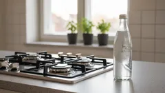 化学洗剤の代わりに炭酸水：コンロとレンジフードを素早く掃除する方法